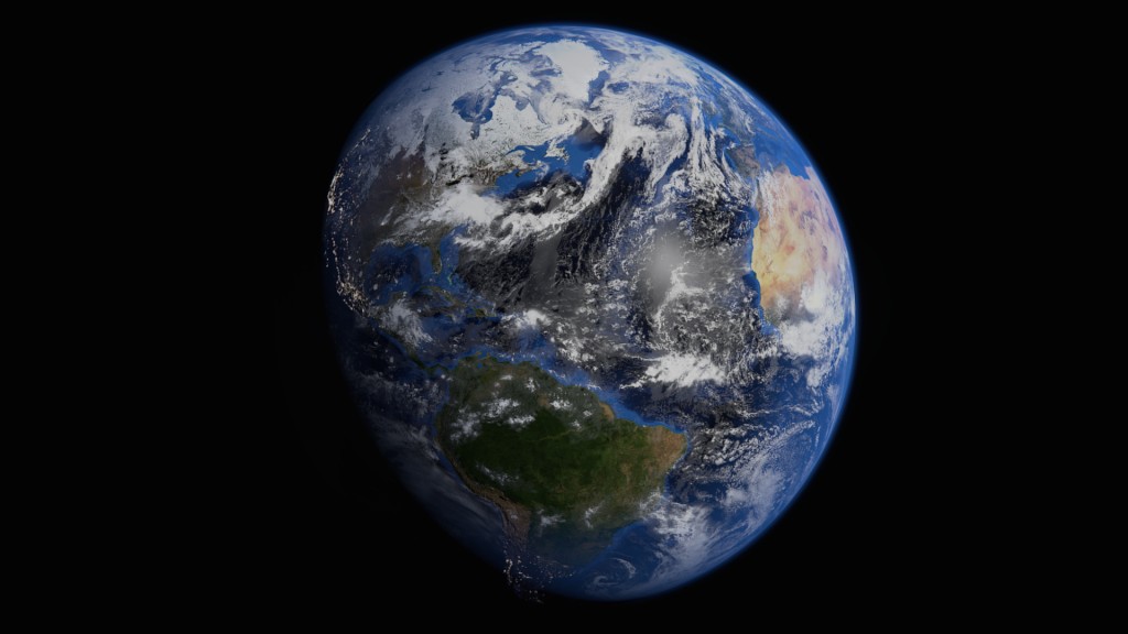 Realistic Earth (w/ Text - Optional) preview image 1